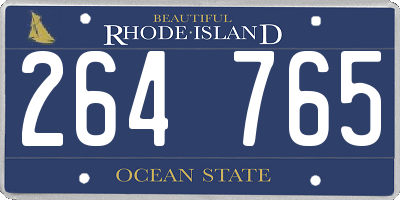 RI license plate 264765