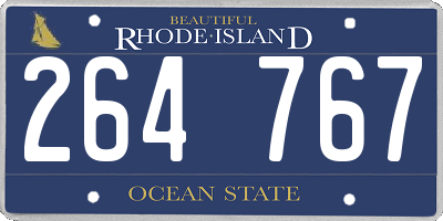 RI license plate 264767