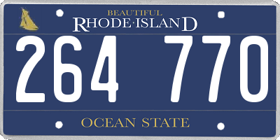 RI license plate 264770