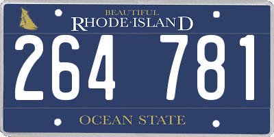 RI license plate 264781