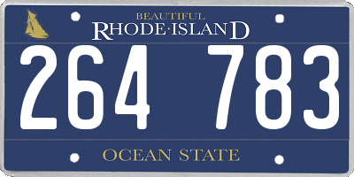 RI license plate 264783