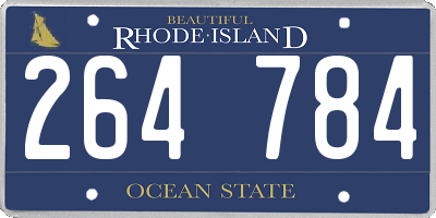 RI license plate 264784