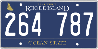 RI license plate 264787