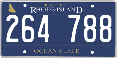 RI license plate 264788