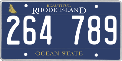 RI license plate 264789