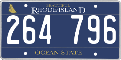 RI license plate 264796