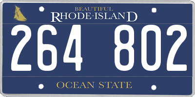 RI license plate 264802