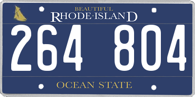 RI license plate 264804