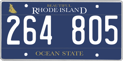 RI license plate 264805