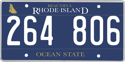 RI license plate 264806