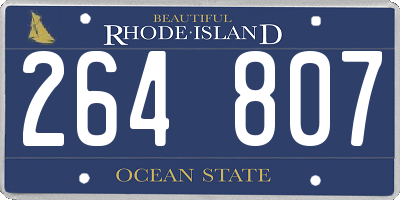 RI license plate 264807