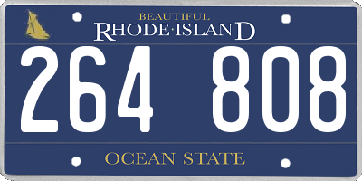 RI license plate 264808