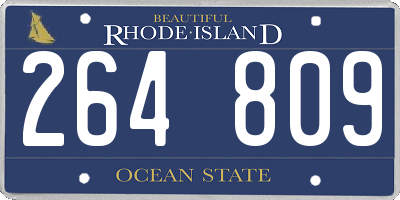 RI license plate 264809