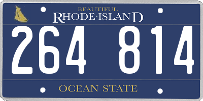 RI license plate 264814