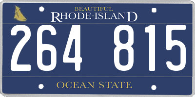RI license plate 264815