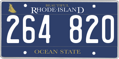 RI license plate 264820