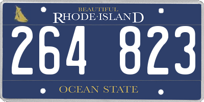 RI license plate 264823