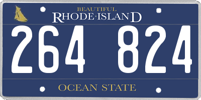 RI license plate 264824