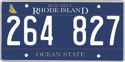 RI license plate 264827