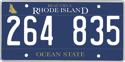 RI license plate 264835