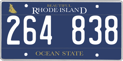 RI license plate 264838