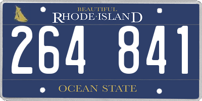 RI license plate 264841