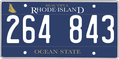 RI license plate 264843