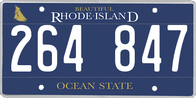 RI license plate 264847