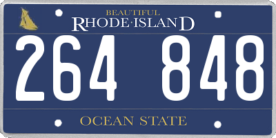 RI license plate 264848