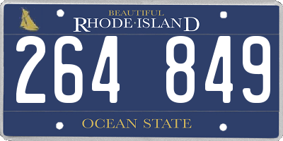 RI license plate 264849