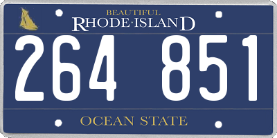 RI license plate 264851