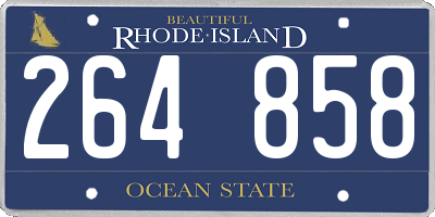 RI license plate 264858