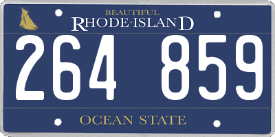 RI license plate 264859