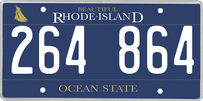 RI license plate 264864