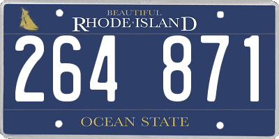 RI license plate 264871