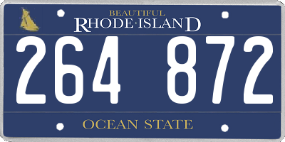 RI license plate 264872
