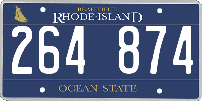 RI license plate 264874