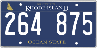 RI license plate 264875