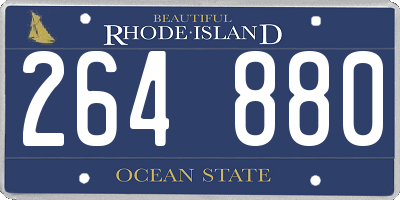 RI license plate 264880