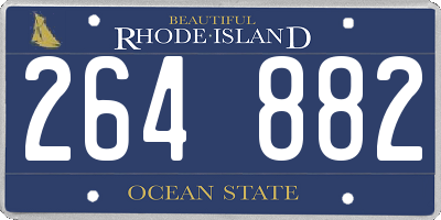 RI license plate 264882