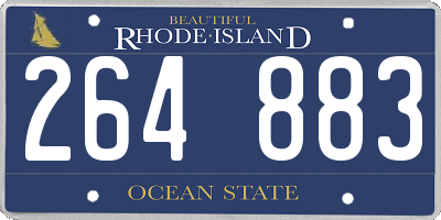RI license plate 264883