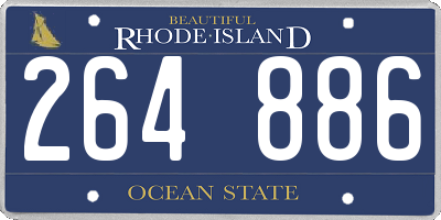 RI license plate 264886