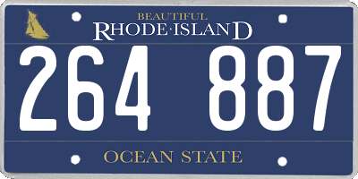RI license plate 264887