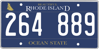 RI license plate 264889