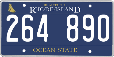 RI license plate 264890