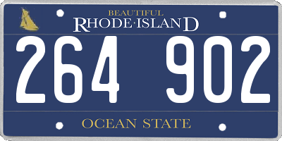 RI license plate 264902