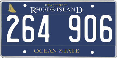 RI license plate 264906