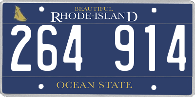 RI license plate 264914