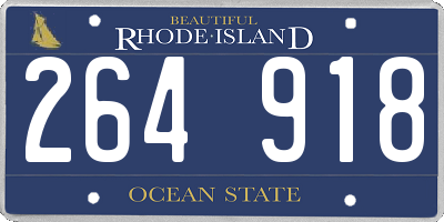 RI license plate 264918