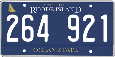 RI license plate 264921